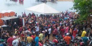 ‘Praia do Geladinho’: Aglomeração e ausência de uso de máscaras marcam o domingo em Marabá