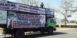 Carreata do Sintepp em Marabá exige direitos e para em frente à Sevop