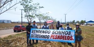 Moradores do Cidade Jardim fazem manifestação contra racionamento de água