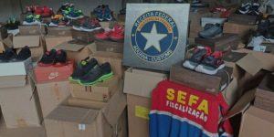 Fiscalização apreende quase 16 mil pares de calçados falsificados no sudeste do Pará