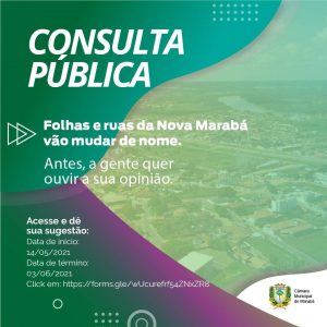 Começa hoje consulta pública sobre mudanças na Nova Marabá