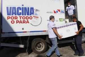 Pará recebe mais 120.400 mil doses de vacinas contra a Covid-19