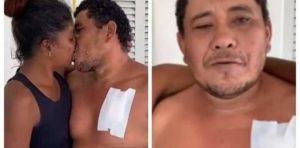 Mulher esfaqueia esposo por ciúmes e é perdoada na delegacia com um beijo; assista!