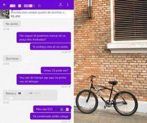 Vítima de roubo encontra a própria bicicleta em site de vendas