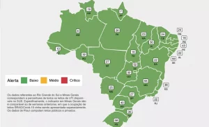 Covid-19: Mapa do Brasil ‘todo verde’ pela 1ª vez em 20 meses mostra que UTIs estão fora da zona de alerta