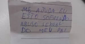 Menina que escreveu bilhete relatando abuso sexual em SC sofria violência desde o início do ano; ‘Me ajuda’